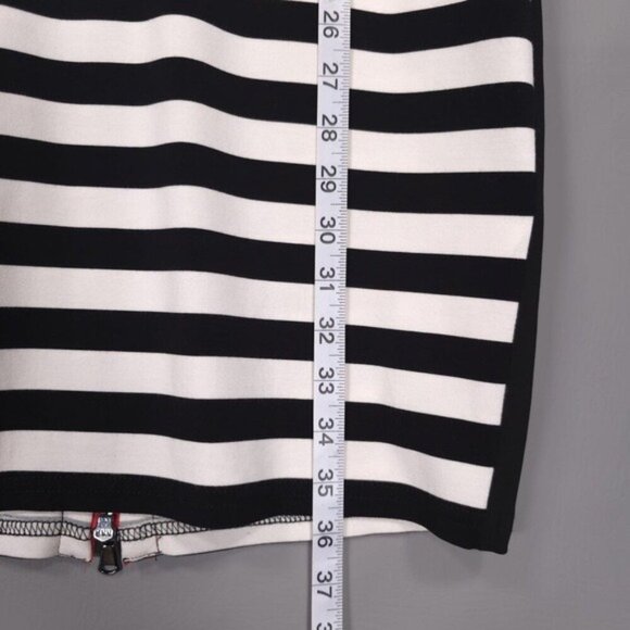Joseph Ribkoff Sheath Dress Size 4 Striped‎ Bodycon Black White Style 161916 - Picture 9 of 13